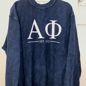 Alpha Phi Corded Crewneck